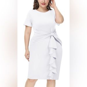 NWT Hanna Nikole Women’s Plus Size Dress 50s Vintage Ruffle Medium